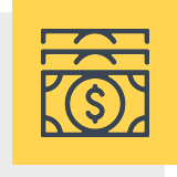 yellow square with an icon of dollar bills