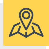 yellow square with an icon of a map marker