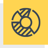 yellow square with an icon of a pie chart